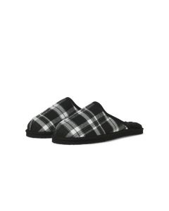 Jack & Jones Dudely microfiber pantoffel checked zwart | Sizes: 40 - 46 | MOQ: 50