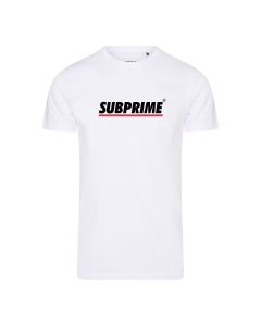 Subprime Stripe Tee White | Sizes: S - XXL | MOQ: 12
